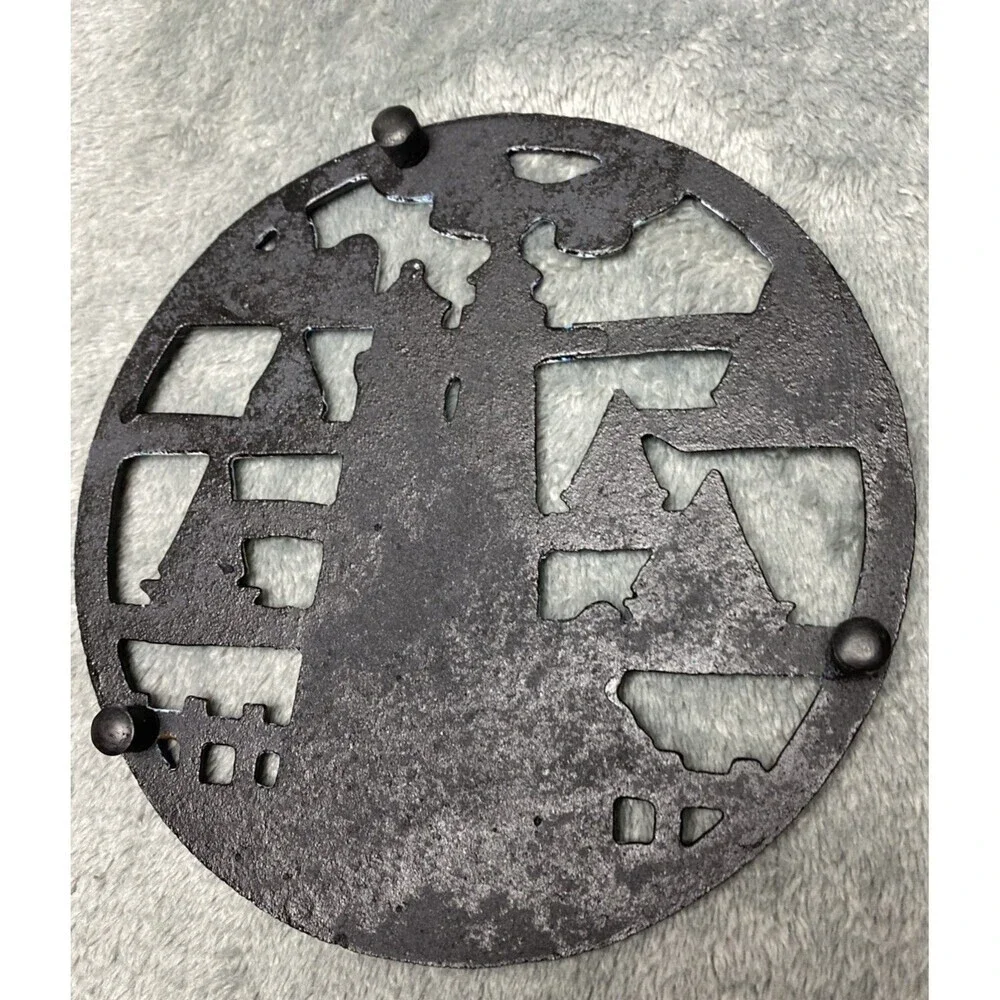 Vintage Lighthouse Sailboat Cast Iron Round Trivet Pot Holder(sold separately)